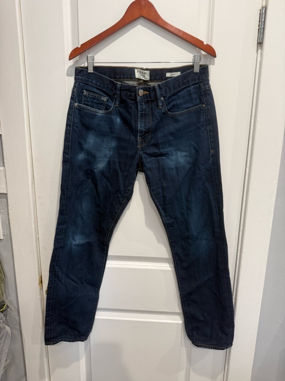 Frame Denim Men's Dark Indigo Straight Jeans